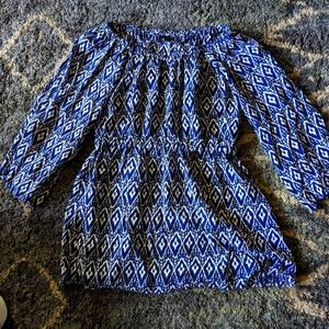 Coco + Carmen blue blouse